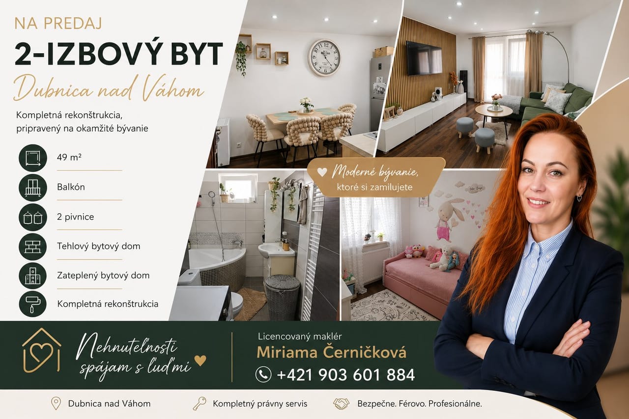 NOVINKA! 🏡 Moderný 2-izbový byt po kompletnej rekonštrukcii - 1